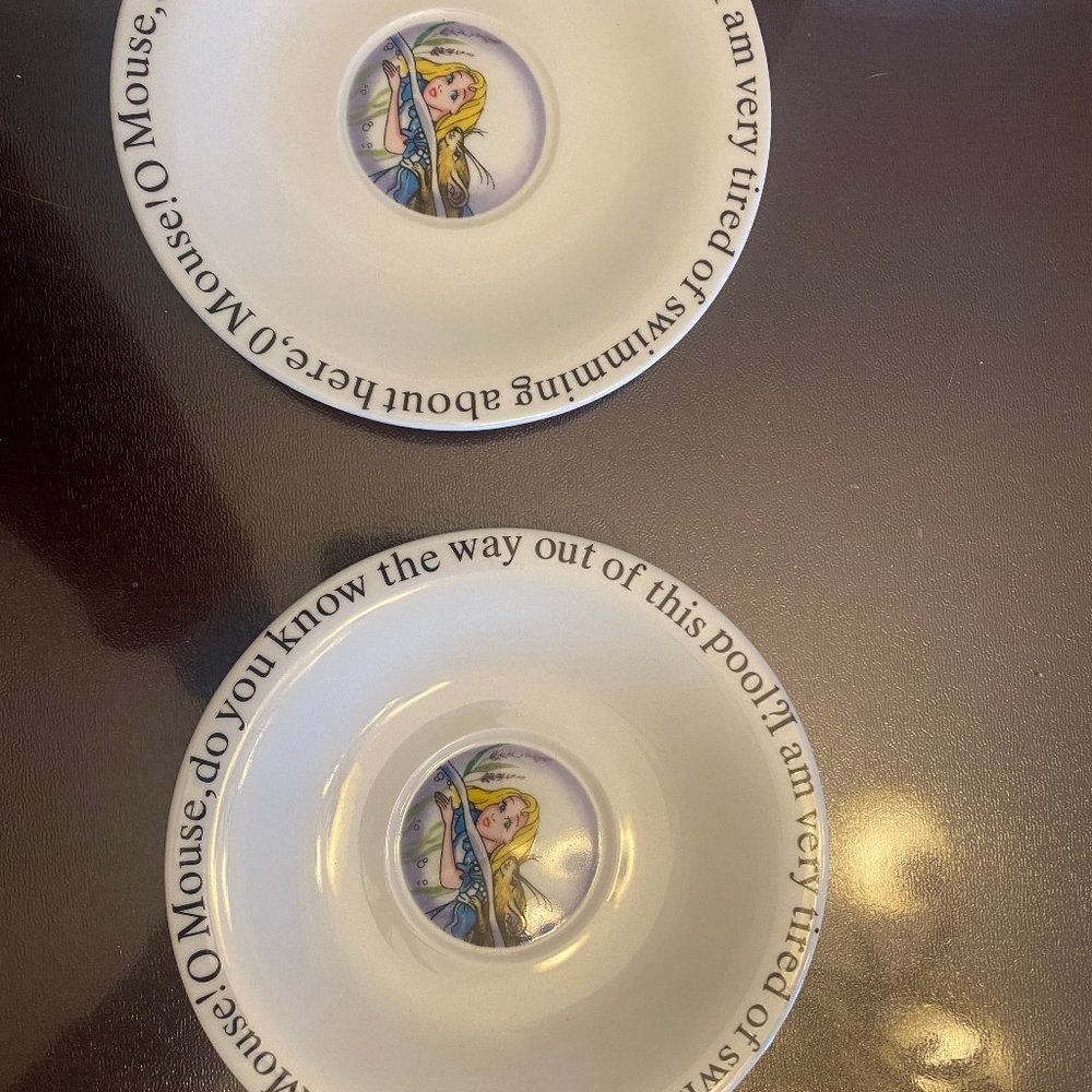 Paul Cardew "Alice in Wonderland" Coffee cup and saucer- set of four - Picture 13 of 14
